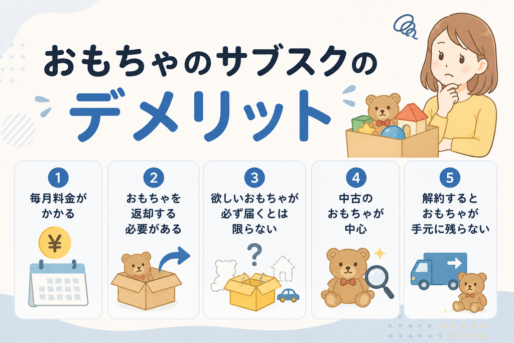 おもちゃのサブスクデメリットアイキャッチ