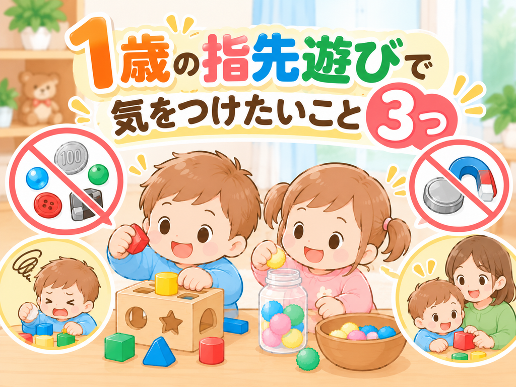 1歳の指先遊びで気をつけたいこと3つアイキャッチ