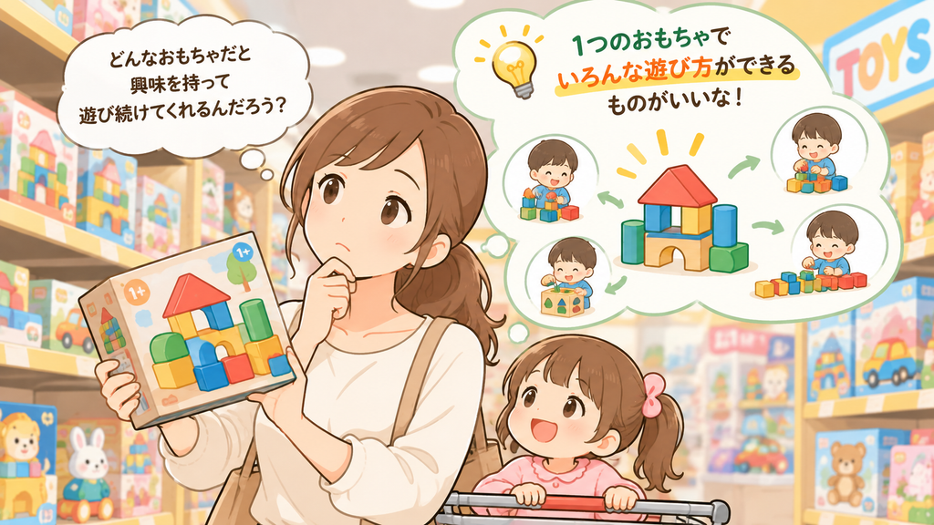 おもちゃに飽きにくくするための選び方3つのポイントアイキャッチ