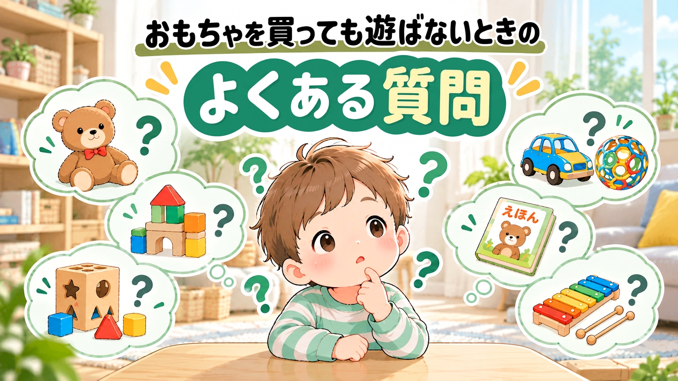 おもちゃで遊ばない?よくある質問 おもちゃを買っても遊ばないときのよくある質問アイキャッチ