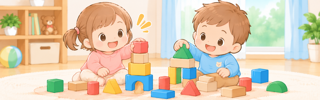 積み木で遊ぶ子ども