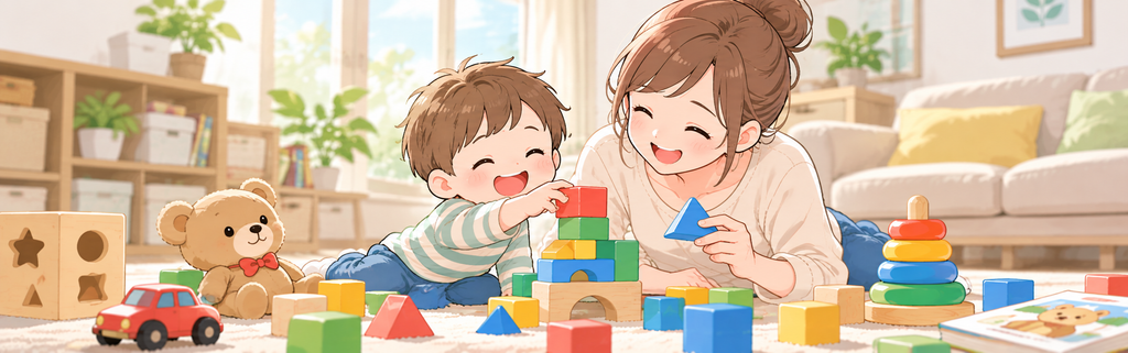 ① 親が一緒に遊んでみる説明画像